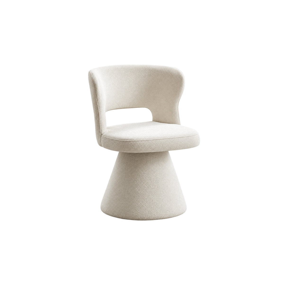 Cream Fabric Swivel Dining Chair – single dining chair