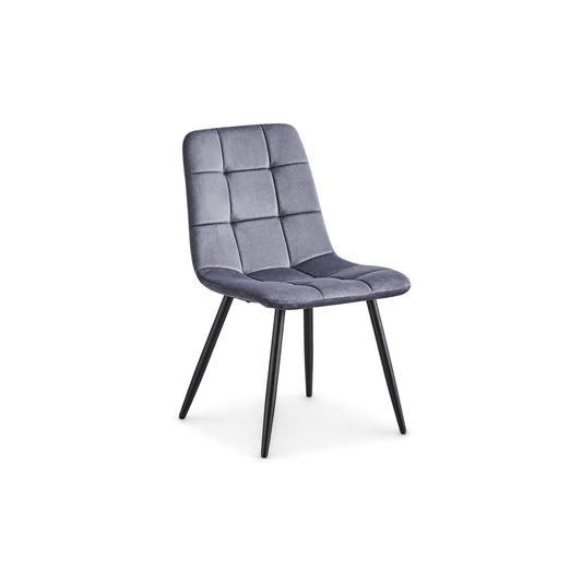 Grey Velvet Dining Chairs – Set of 4 – single dining chair
