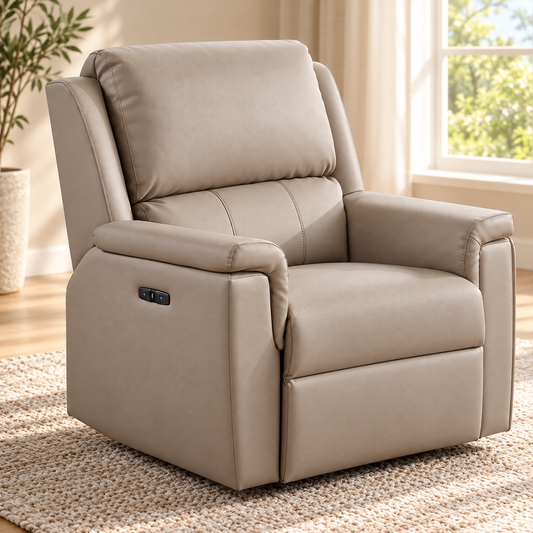 IF-8150 power recliner chair — upright closed position, single chair lifestyle image