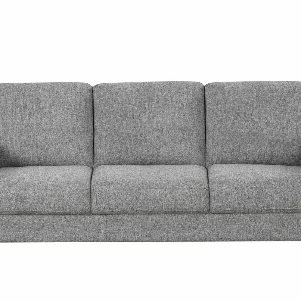Contemporary Soft-Touch Fabric 3-Seater Sofa with Cup Holders – Fabric and seat cushion detail (IF-8240-S)