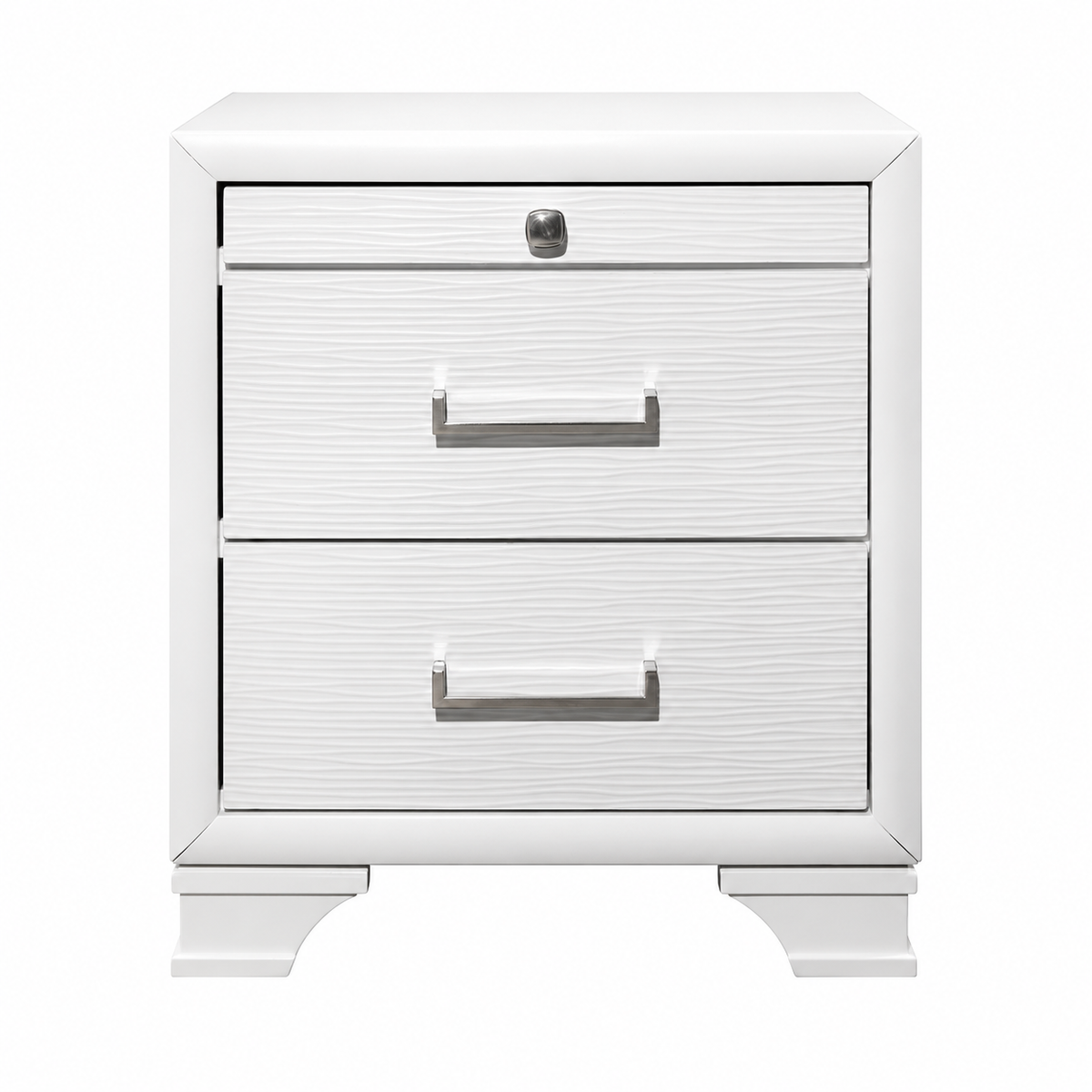 Jordyn White Collection 3-Drawer Nightstand