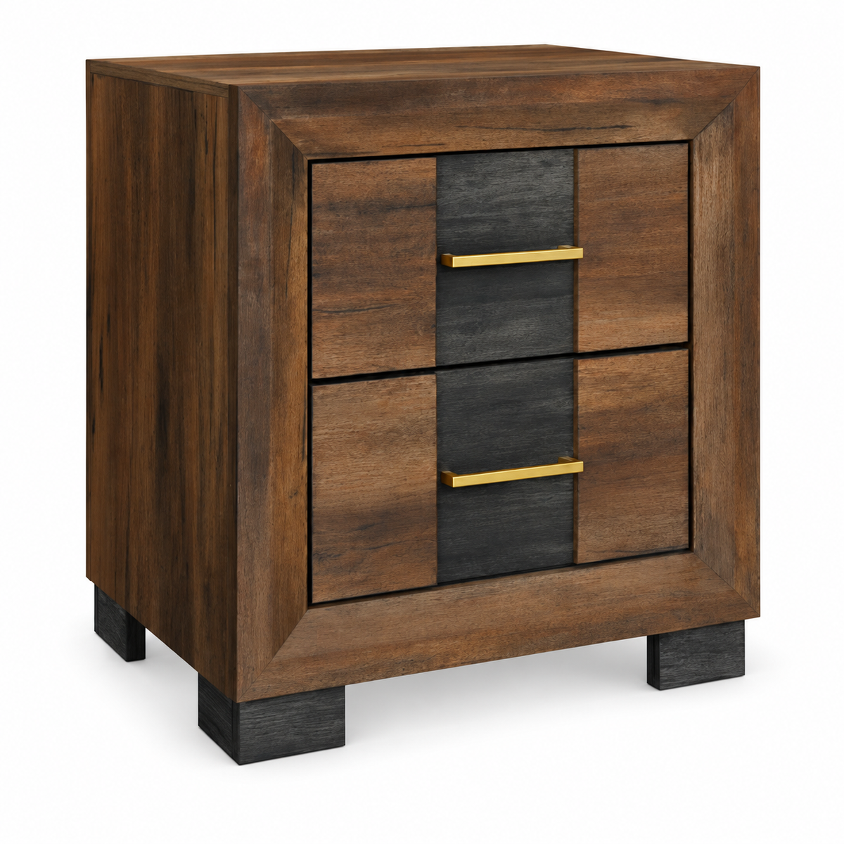 Optimus Collection Two-Tone Walnut Nightstand