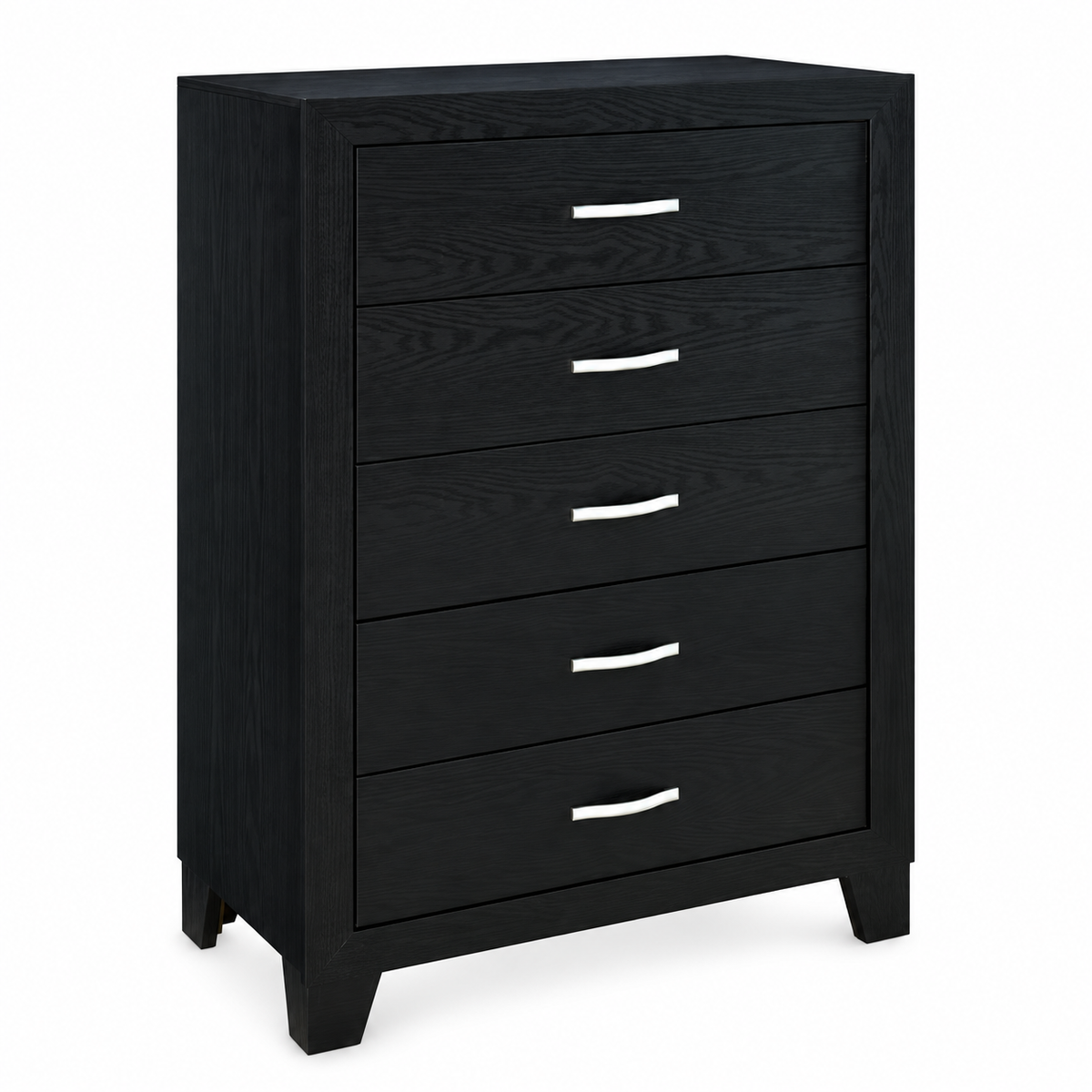 Reid Collection Black Modern 5-Drawer Bedroom Chest