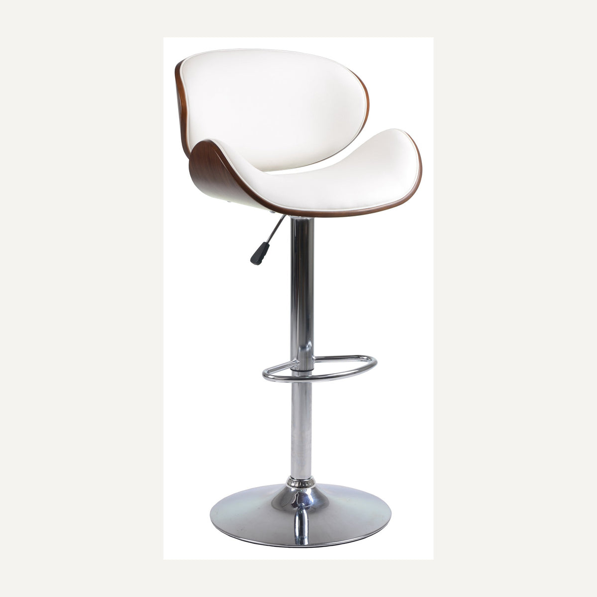 Modern Adjustable 360° Swivel Bar Stool with Bentwood Back