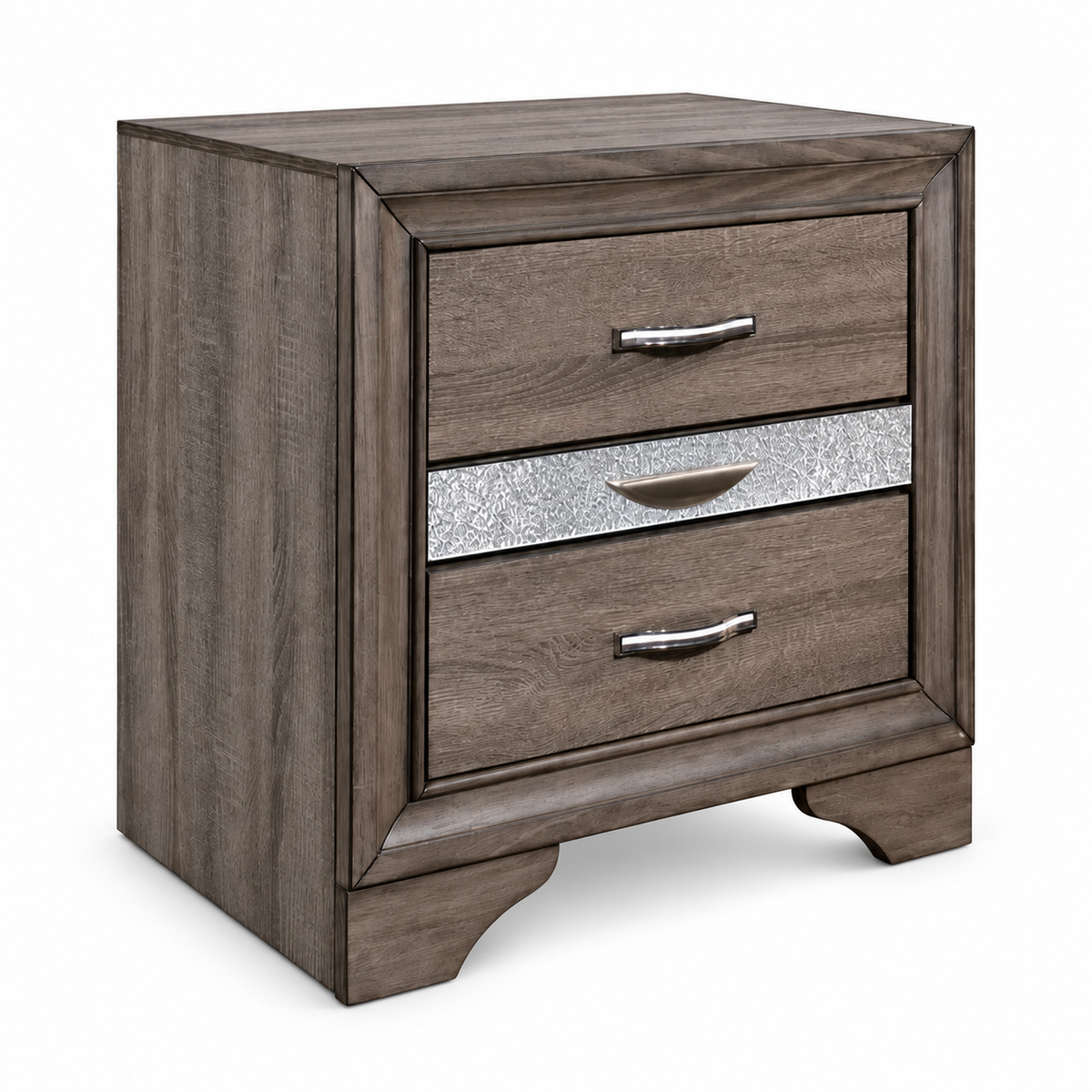 Seville 'Harper' Collection Weathered Grey Nightstand with Jewelry Drawer