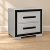 Amelia Collection Silver & Black Nightstand