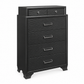 Ava / Jordyn Grey Collection Lacquer 6-Drawer Bedroom Chest