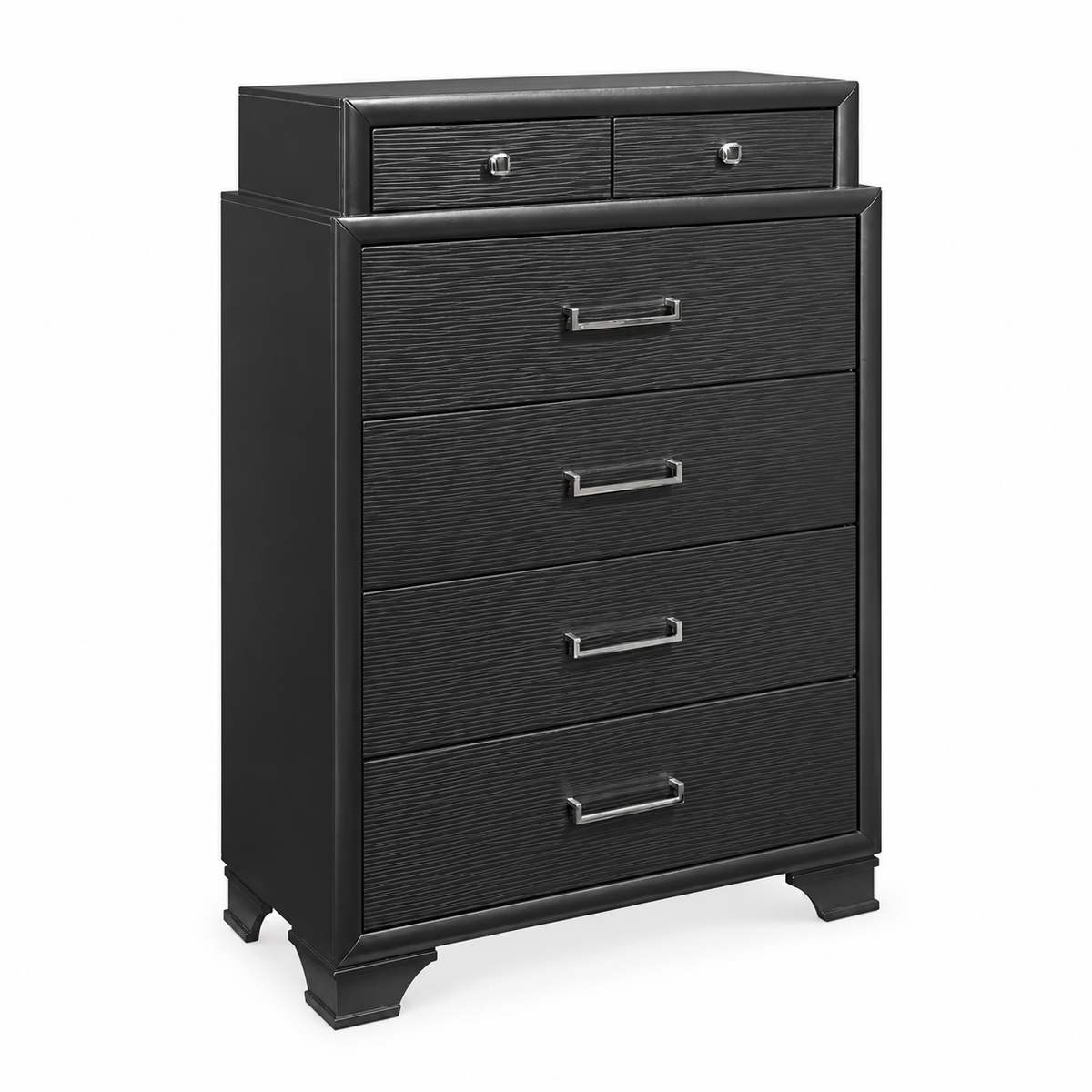 Ava / Jordyn Grey Collection Lacquer 6-Drawer Bedroom Chest