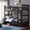 Tall Mission-Style Bunk Bed – Single/Single, Single/Double or Double/Double - Espresso Single/Single Bunk Only