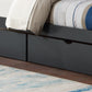 Tall Mission-Style Bunk Bed – Single/Single, Single/Double or Double/Double - Grey Single/Single With 2 Storage Drawers