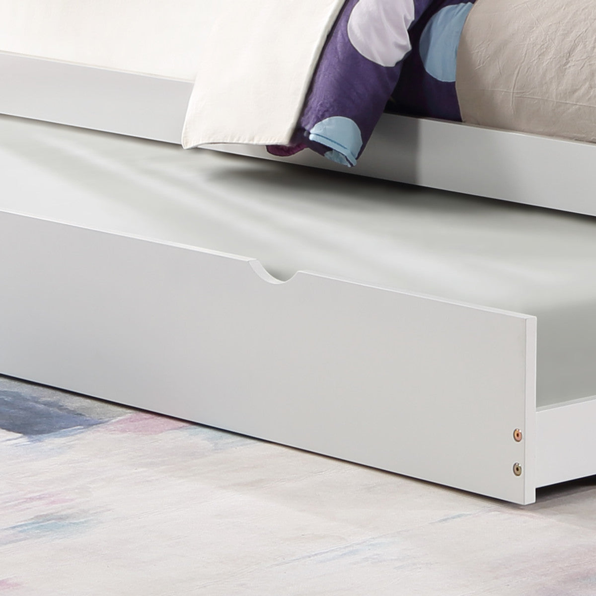 Tall Mission-Style Bunk Bed – Single/Single, Single/Double or Double/Double - White Single/Single With Pull-Out Trundle