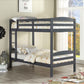 Convertible Wood Bunk Bed – Single-over-Single - Grey Single/Single Bunk Only