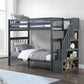 Grey Single/Single Bunk Only — reversible staircase bunk bed
