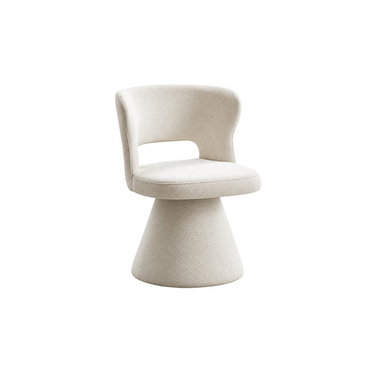 Cream Fabric Swivel Dining Chair – single dining chair
