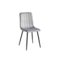 Modern 7-Piece Extendable Black Sintered Stone Dining Set – Light or Dark Grey Velvet Chairs – single dining chair