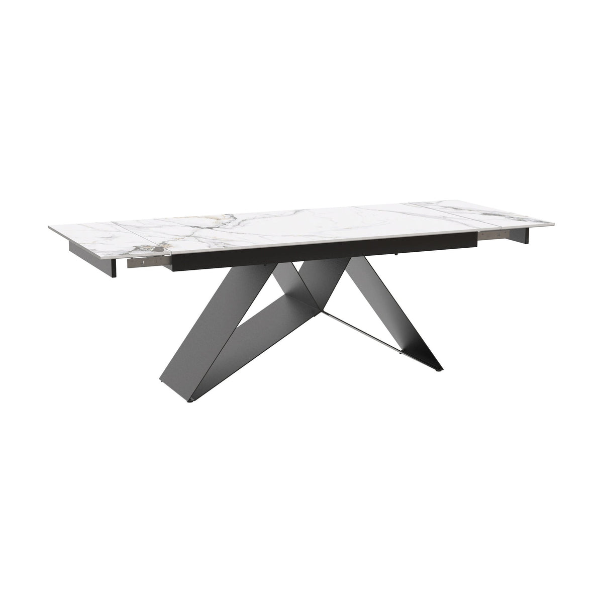 Modern Extendable Chanel Marble-Look Dining Table with 6 Chairs – Multiple Chair Options – dining table
