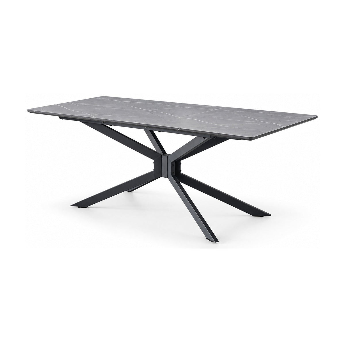 Modern Extendable Grey Marble-Look Dining Table with 6 Chairs – Multiple Chair Options – dining table