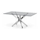 Modern Clear Glass Dining Table with 6 Chairs – Multiple Chair Options – dining table