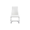 White PU Dining Chairs – Set of 6 – single dining chair