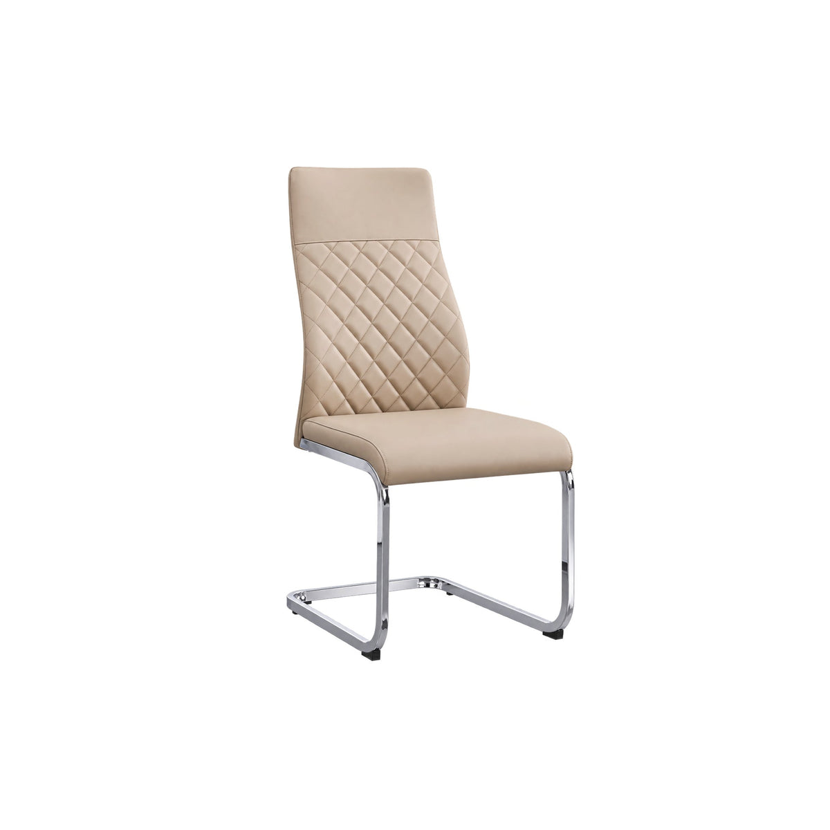 Beige PU Dining Chairs – Set of 6 – single dining chair