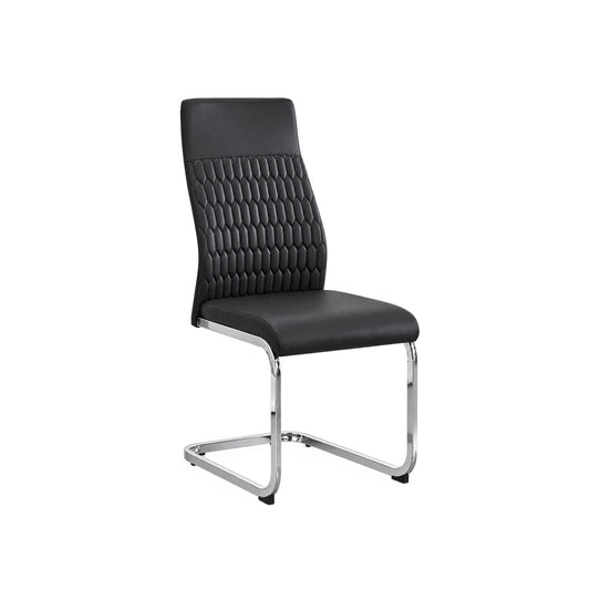Black PU Dining Chairs – Set of 6 – single dining chair
