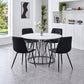 Modern White Marble-Look Dining Table with 4 Chairs – Multiple Chair Options – complete dining set