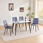 Modern Snow White Sintered Stone Dining Table with 4 Chairs – Multiple Chair Options – complete dining set