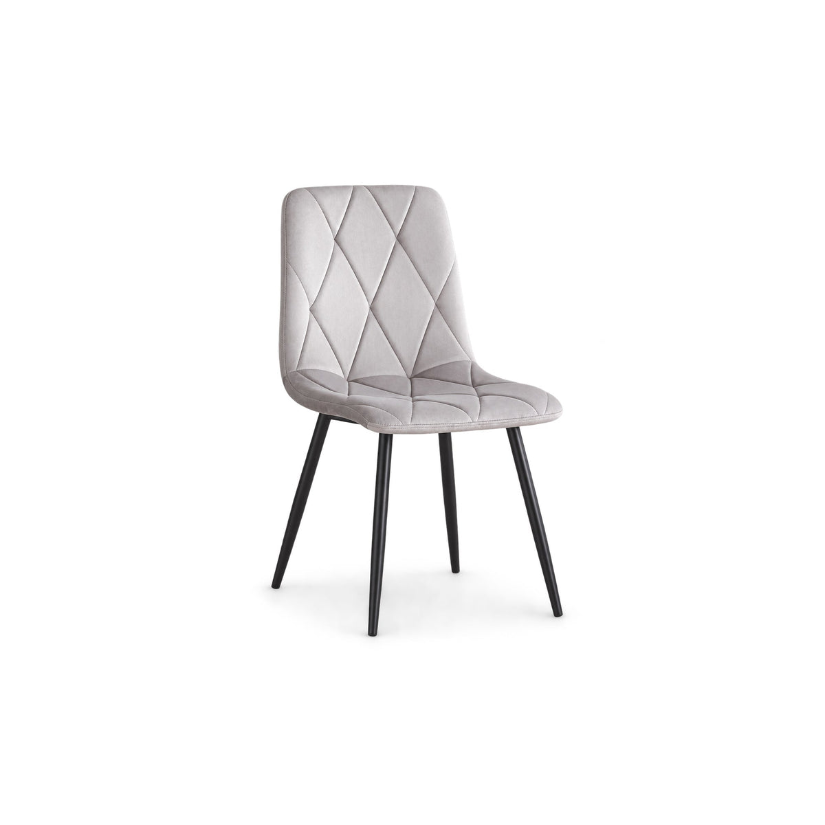 Light Grey Velvet Dining Chairs – Set of 4 – single dining chair