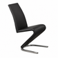 Z-Shaped Faux-Leather Dining Chairs with Chrome Frames - Set of 2
