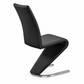 Z-Shaped Faux-Leather Dining Chairs with Chrome Frames - Set of 2