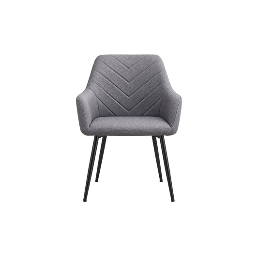Grey Fabric Dining Chairs – Set of 2 – single dining chair