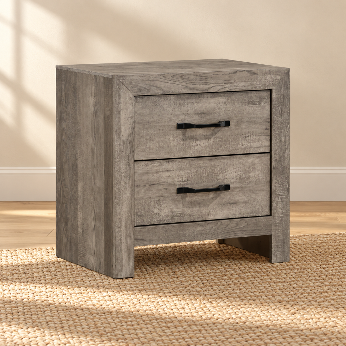 Charlotte Collection Driftwood Grey Nightstand