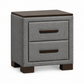 Modern Dark Grey Upholstered Platform Bedroom Set with Dylan Case Goods