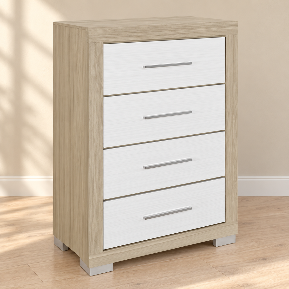 Emma Collection Bedroom Chest – Black/Grey or Natural/White