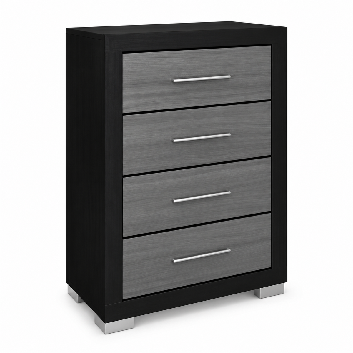 Emma Collection Bedroom Chest – Black/Grey or Natural/White