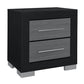 Emma Collection LED Storage Platform Complete Bedroom Set with USB-C Charging – Black/Grey or Natural/White