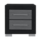 Emma Collection LED Storage Platform Complete Bedroom Set with USB-C Charging – Black/Grey or Natural/White