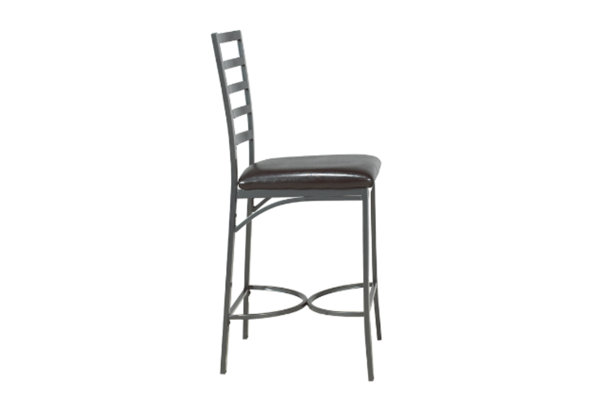 Industrial 3-Piece Round Pub Set with Two Counter Stools - gallery image 3