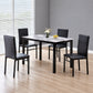 Modern Faux Marble Dining Table with 4 Chairs – complete dining set