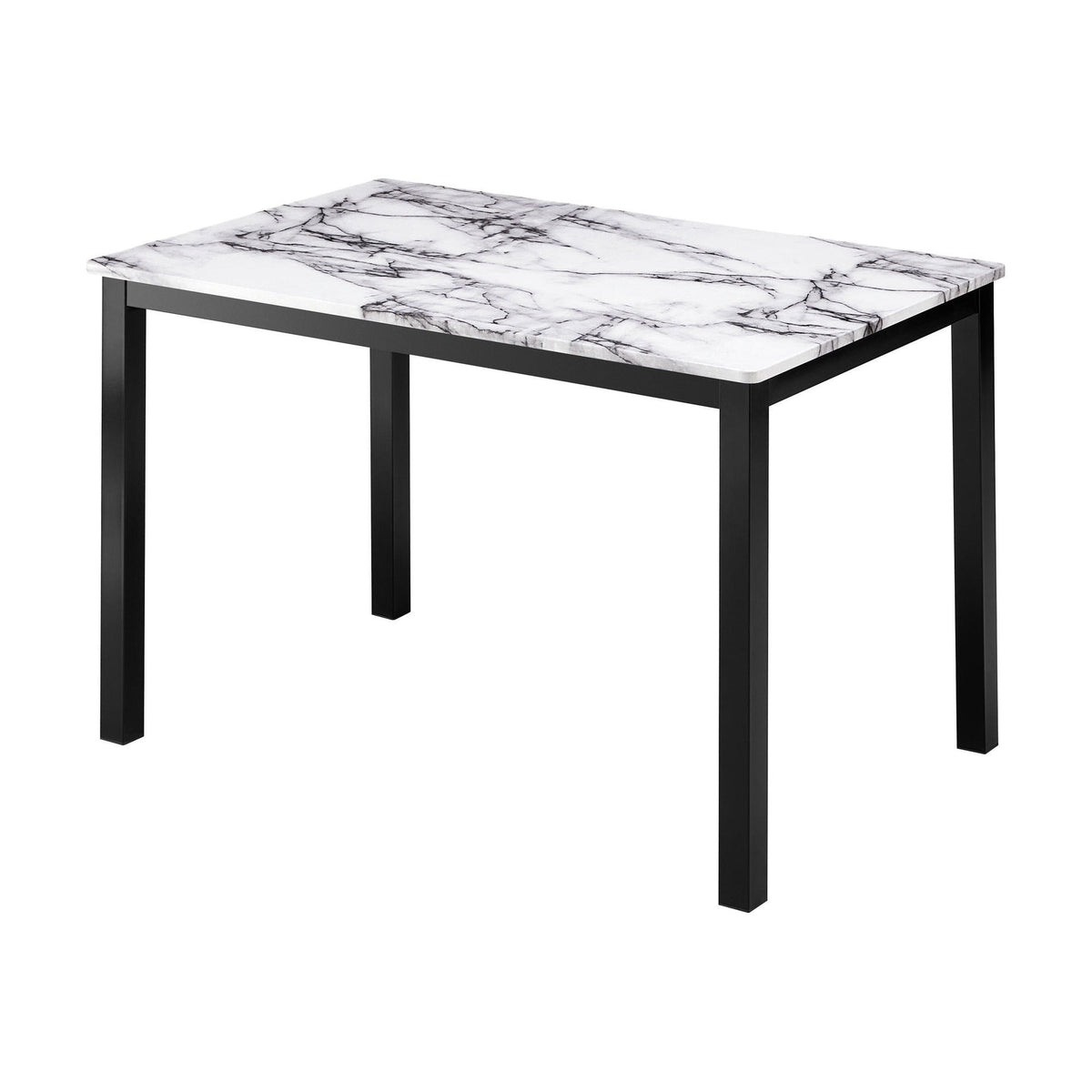 Modern Faux Marble Dining Table with 4 Chairs – dining table