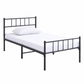 Black Steel Single Platform Bed Frame — clean product view