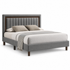Modern Dark Grey Upholstered Platform Bed Frame — clean product view