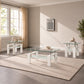 Glossy white 3-Piece Coffee & End Table Set