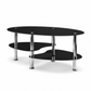 Tempered Glass 3-Piece Coffee & End Table Set with Chrome Legs