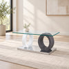 White and dark grey Coffee Table in a minimal living room