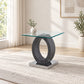 White and dark grey End Table in a minimal living room