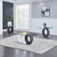White and dark grey 3-Piece Coffee & End Table Set