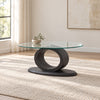 Charcoal grey wood Coffee Table in a minimal living room