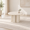 Light travertine look Coffee Table in a minimal living room