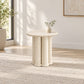 Light travertine look End Table in a minimal living room